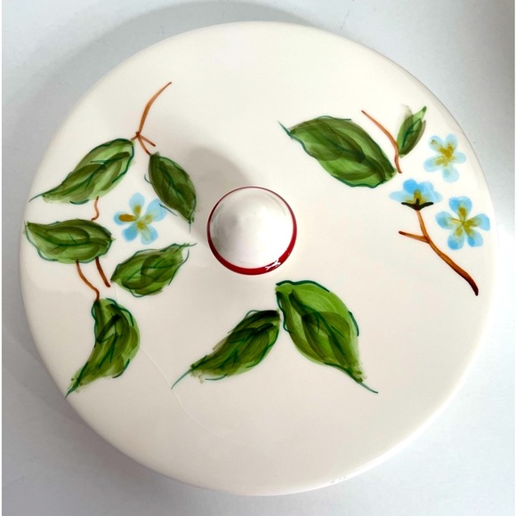 Stonelite Earthenware Ceramic Fruit Themed Canister Cookie Jar Cottagecore 10”T - Picture 2 of 4
